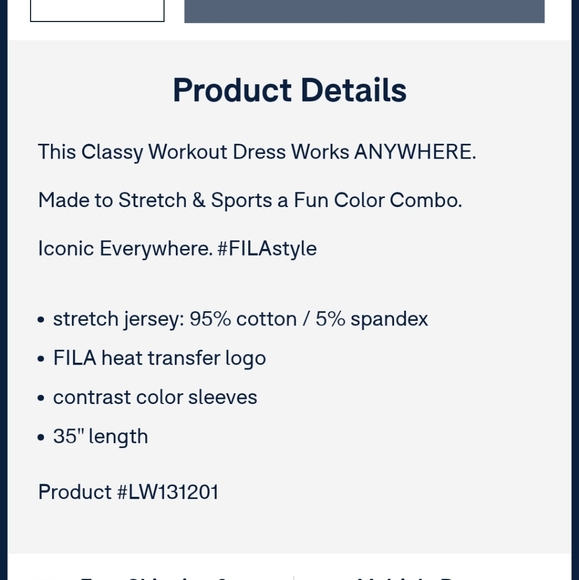 🆕Fila | Kyra Raglan Baseball Tee Shirt Dress Womens Size Large - Picture 6 of 6